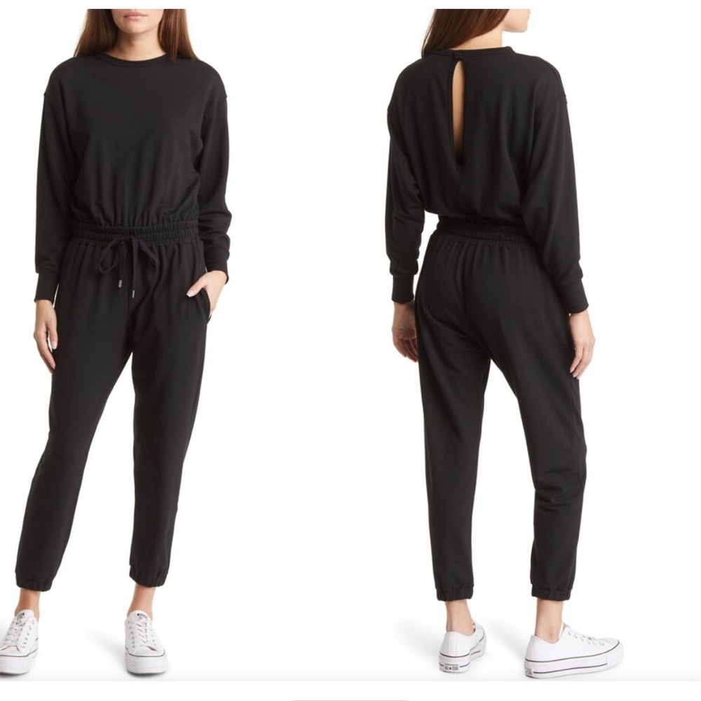 Smash Tess Elevate Everyday Jumpsuit Black Smal One Piece Minimalist Athleisure